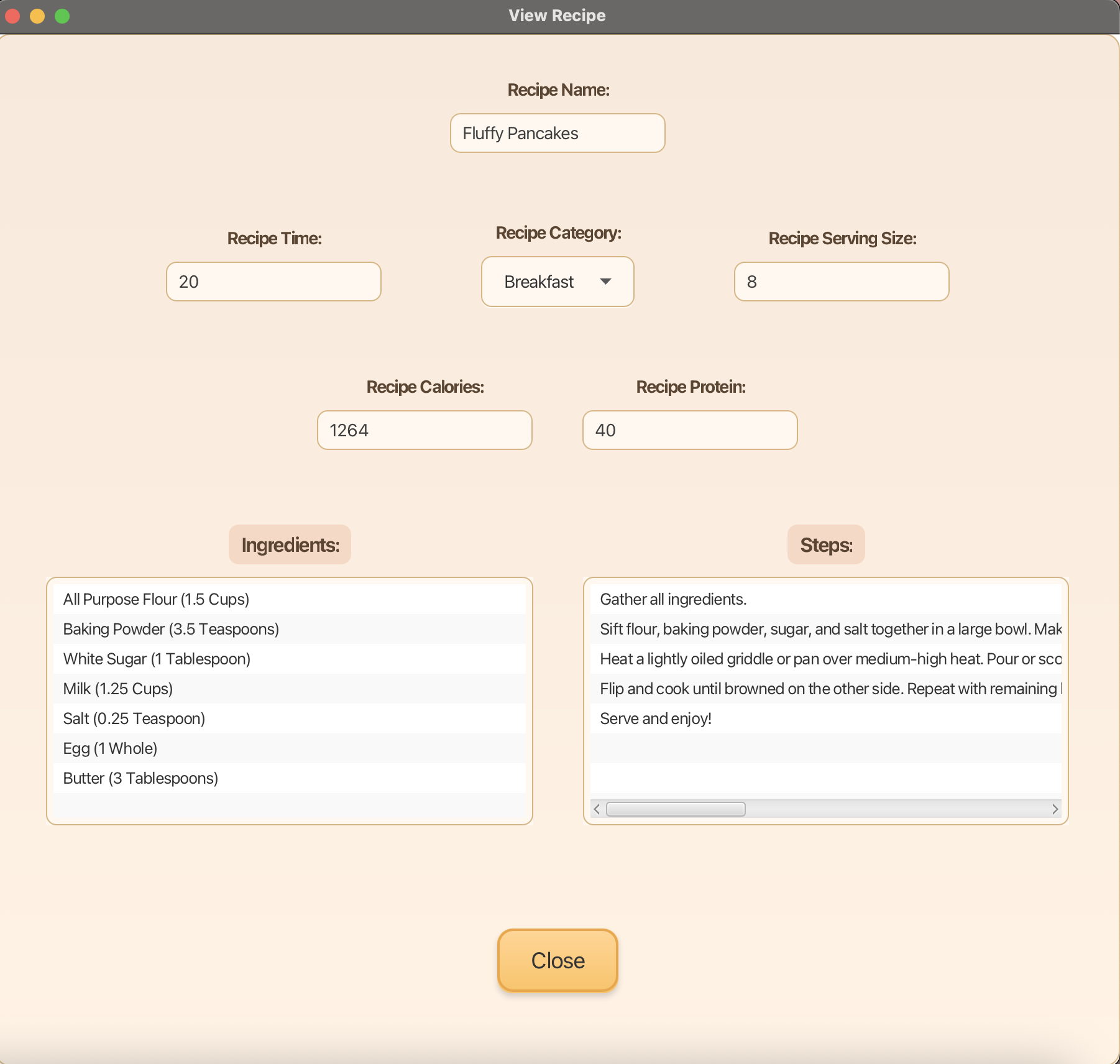 CookStack Recipe Viewer